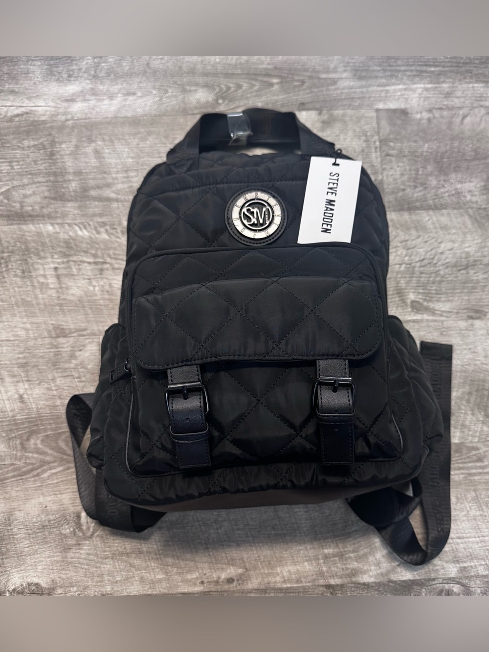 Steve Madded BGoldie NWT Black Quilted Backpack